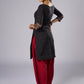 Elegant Cotton Black Ikat Combination Tunic Pant Additional