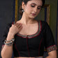 Beautiful Black Embroidered Designer Blouse