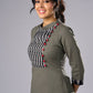 Elegant Grey Cotton Ikat Tunic