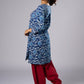 Stylish Indigo Cotton Tunic with A Flattering Silhouette Pant Additional