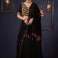 Traditional Black Kutch Work Lehenga With Matching Blouse & Dupatta .