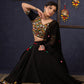 Traditional Black Kutch Work Lehenga With Matching Blouse & Dupatta .