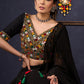 Traditional Black Kutch Work Lehenga With Matching Blouse & Dupatta .