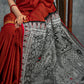 Exclusive Khun saree with intricate hand painted madhubani painted pallu & border