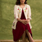 Elegant And Effortless Ivory Colour Embroidered Jacket With Hidden Pockets   Dress Optional