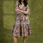 Floral Wrap Cotton Dress, Sophistication Redefined In Exquisite Layered Block Printed Floral Patterns