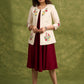 Elegant And Effortless Ivory Colour Embroidered Jacket With Hidden Pockets   Dress Optional