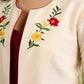 Elegant And Effortless Ivory Colour Embroidered Jacket With Hidden Pockets   Dress Optional