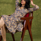 Floral Wrap Cotton Dress, Sophistication Redefined In Exquisite Layered Block Printed Floral Patterns