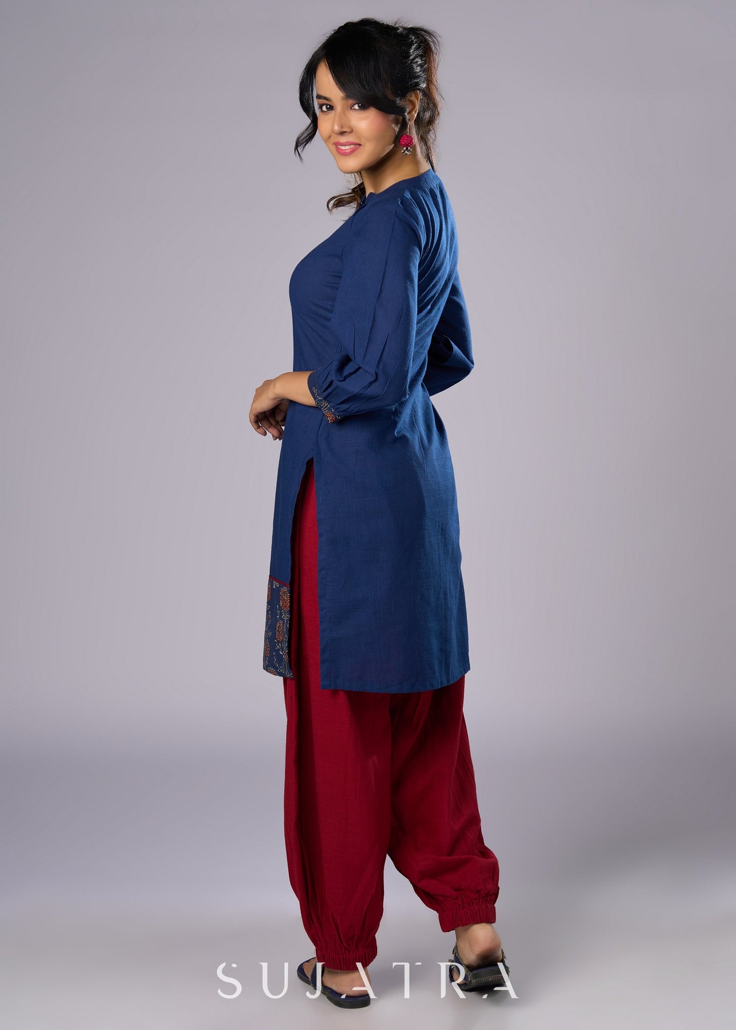 Unique Hand Painted Cotton Ajrakh Tunic Pant Additional