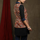 Classy Black cotton tunic with kalamkari jacket - Pant Optional