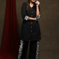 Comfort fit Black embroidered cotton Tunic - Pant Optional