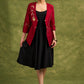 Elegant Asymmetry , Maroon Silk Jacket With Striking Golden Hand Embroidery   Dress Optional.