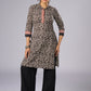 Trendy Black Cotton Abstract Print Ajrakh Tunic