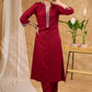 Elegant rayon kurta meticulously crafted with vibrant hand embroidered glass beads Pant optional