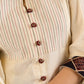 Beige Cotton Pleated Top With Pin Tucked Yoke ,Wooden Buttons And Contrasting Cuff - Skirt Optional