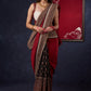 Graceful Cotton Ajrakh Saree with Maroon Pallu & Beautiful Ajrakh Border