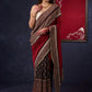 Graceful Cotton Ajrakh Saree with Maroon Pallu & Beautiful Ajrakh Border