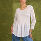 White Cotton Self-Textured Top