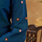 Stylish & vibrant embroidered peacock cotton silk kurta Pant optional