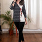 Black Kantha Printed Crossover Top