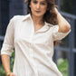 Basic White Cotton Office Wear Shirt