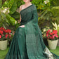 Elegant Green Modal Silk Saree with Tissue Pallu