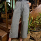 Classic grey cotton checkered straight pant - Black Shirt Optional