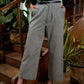 Classic grey cotton checkered straight pant - Black Shirt Optional