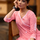 Delicate peach full embroidered Cotton kurta Pant optional