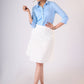 Light blue cotton shirt with hakoba detaling - Skirt Optional