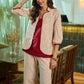 Stylish striped cotton collared jacket with gathered sleeves paired with maroon Inner - Pant Optional