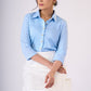 Light blue cotton shirt with hakoba detaling - Skirt Optional