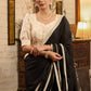 Beautiful Black modal cotton saree highlighted with beautiful crochet laces