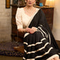 Beautiful Black modal cotton saree highlighted with beautiful crochet laces