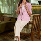 Breezy lilac cotton textured dobby shirt - Cotton Pant Optional