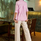 Breezy lilac cotton textured dobby shirt - Cotton Pant Optional