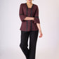 Black & Red checks Cotton top with black lace detaling - Pant Additional