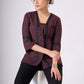 Black & Red checks Cotton top with black lace detaling - Pant Additional