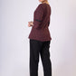 Black & Red checks Cotton top with black lace detaling - Pant Additional