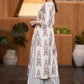 Trendy Off-white ikat front open style kurta Pant optional