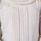 Exclusive White shimmer top with cowl collar & Slip - Skirt additional