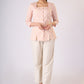 Classy Peach cotton sqaure neck top - Pant additional