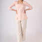 Classy Peach cotton sqaure neck top - Pant additional