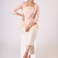 Classy Peach cotton sqaure neck top - Pant additional