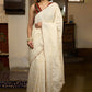 Breezy hakoba cotton saree highlighted with embroidered dots and overall scallops