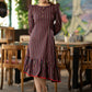 Beautiful Striped cotton dress with asymmetrical hem