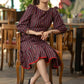 Beautiful Striped cotton dress with asymmetrical hem