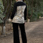 Elegant Black Cotton Shirt Highlighted with Madhubani Patchwork Combination