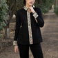 Elegant Black Cotton Shirt Highlighted with Madhubani Patchwork Combination